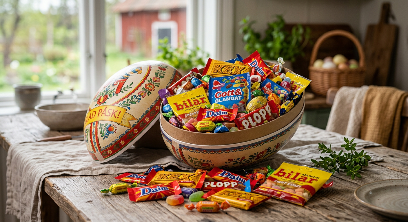 Påskägg med godis – inspiration